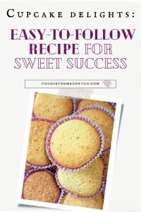 Pinterest image of this recipe about a simple cupcake recipe
